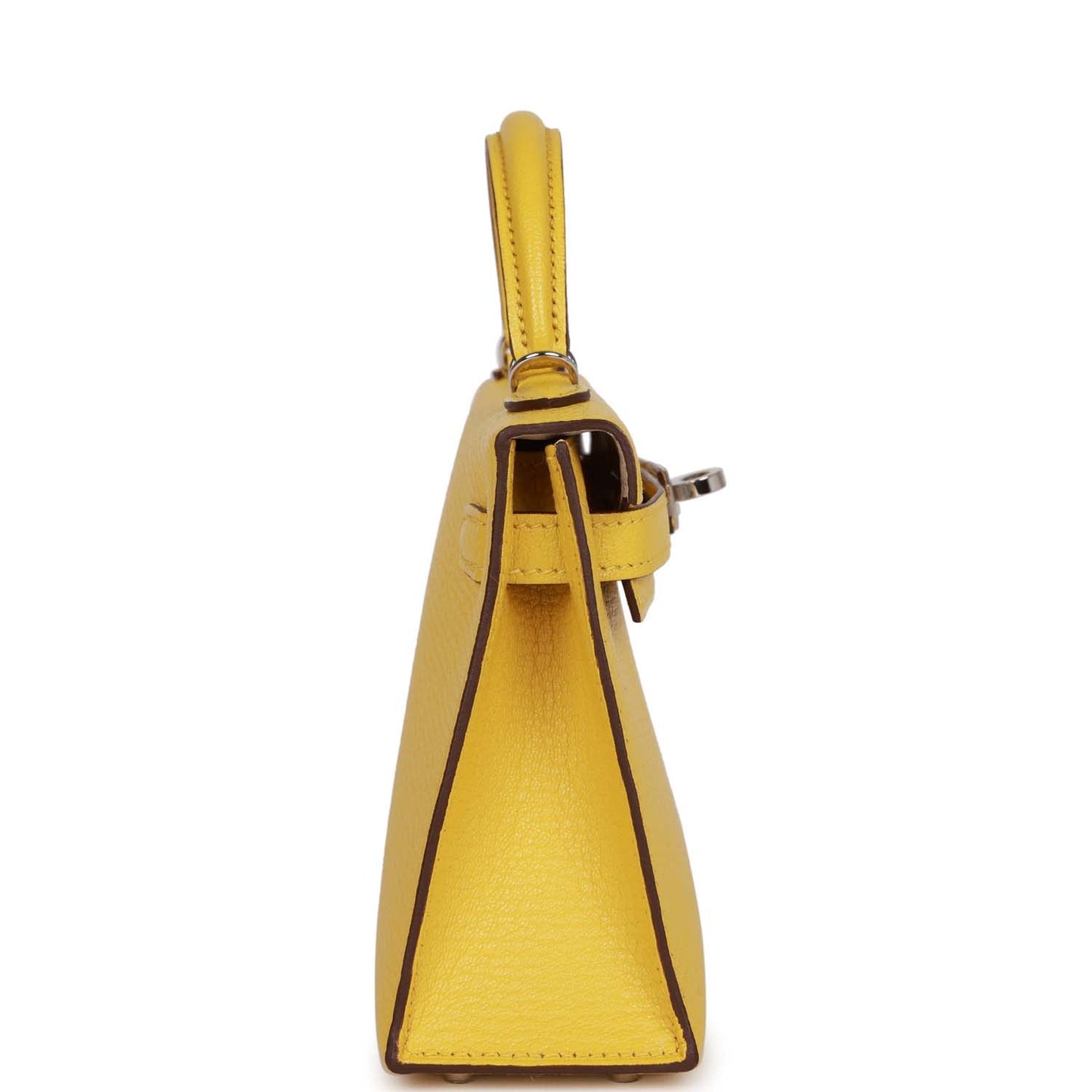 Kelly Sellier 20 Jaune de Naples Verso Chèvre Palladium Hardware
