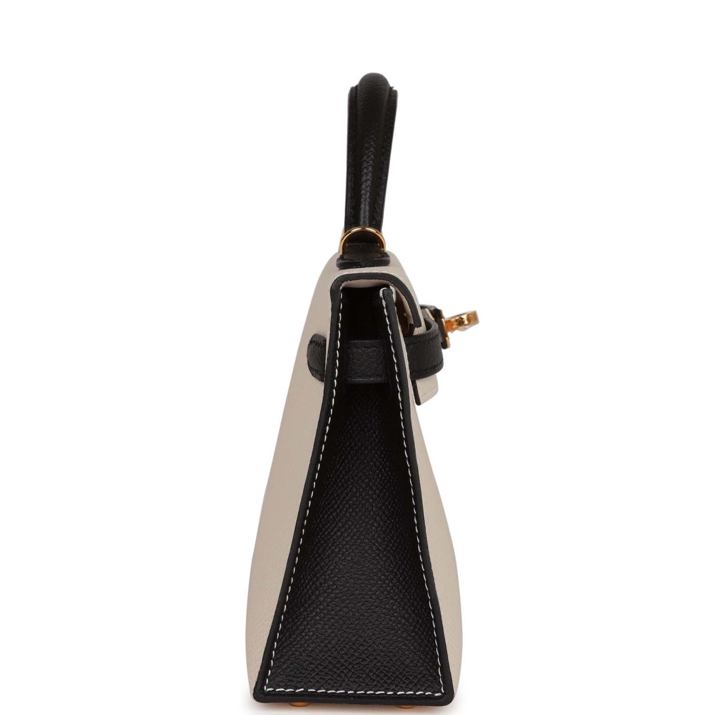 Special Order (HSS) Kelly Sellier 20 Craie and Black Epsom Gold Hardware