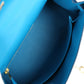 Kelly Sellier 25 Bleu Frida Chevre Gold Hardware
