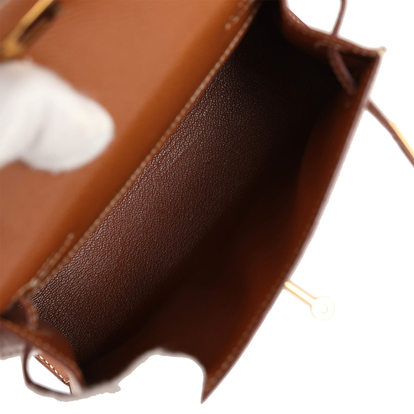 Vintage Micro Kelly Sellier 15 Gold Courchevel Gold Hardware