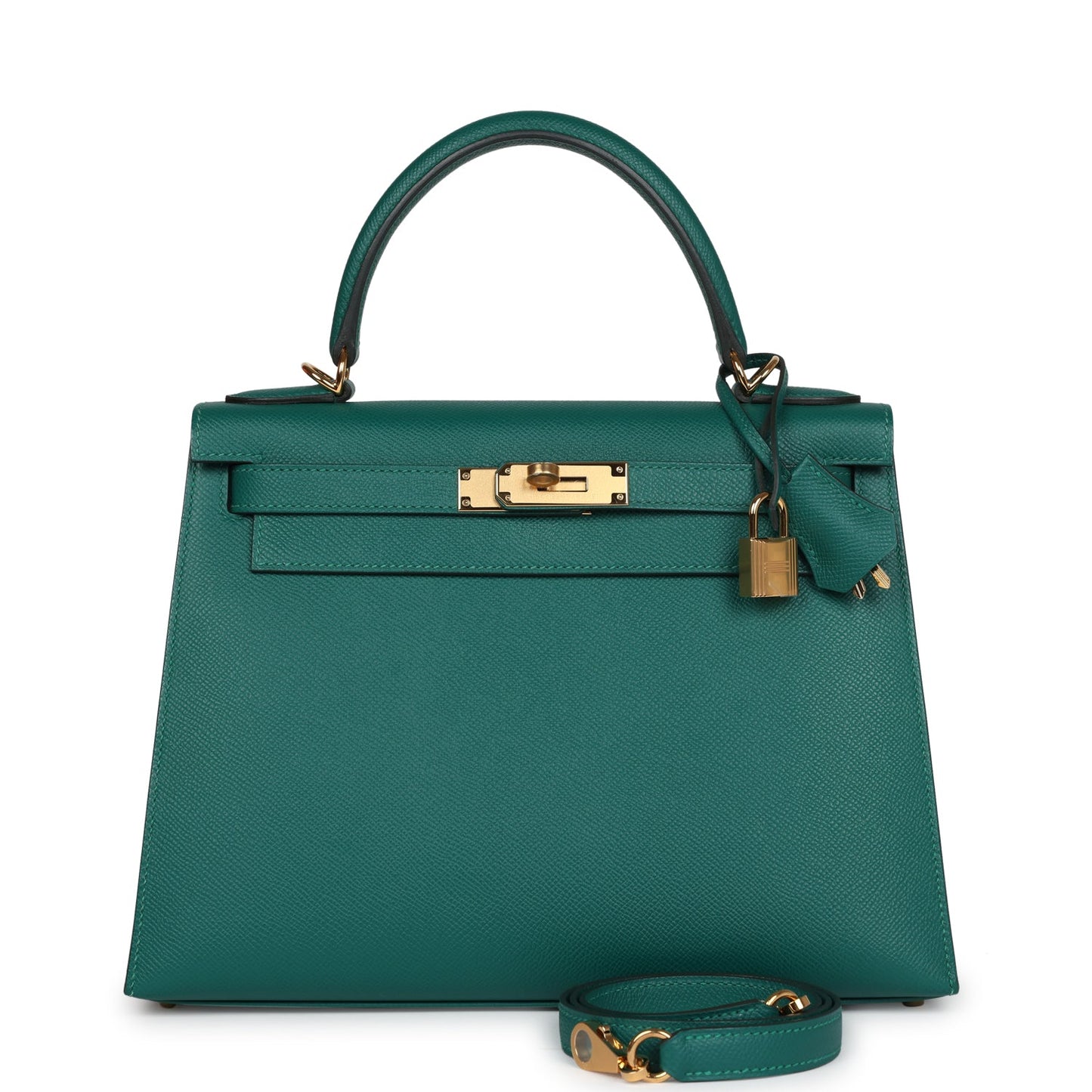 Kelly Sellier 28 Malachite Epsom Gold Hardware