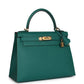 Kelly Sellier 28 Malachite Epsom Gold Hardware