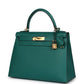 Kelly Sellier 28 Malachite Epsom Gold Hardware