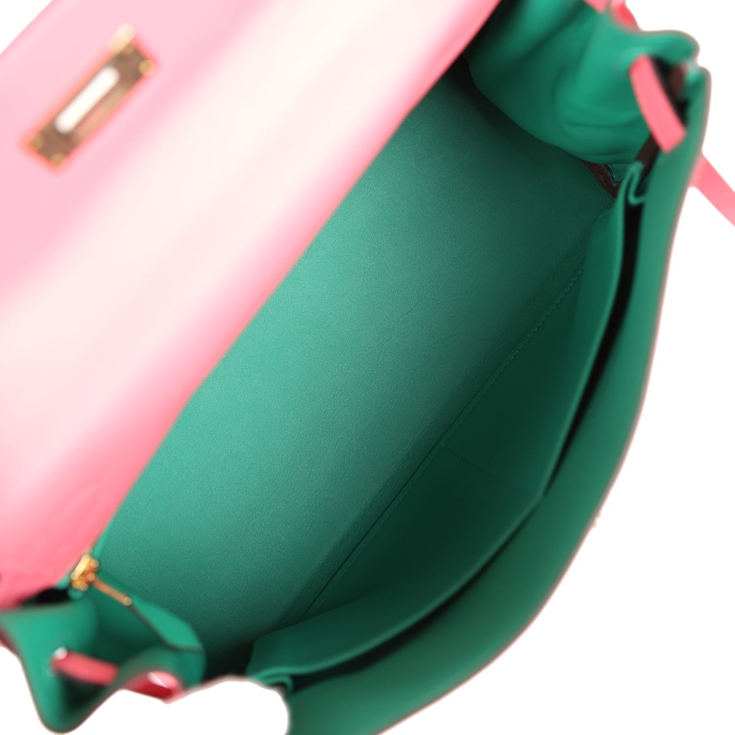 Special Order (HSS) Kelly Retourne 28 Rose Azalee and Vert Vertigo Swift Gold Hardware