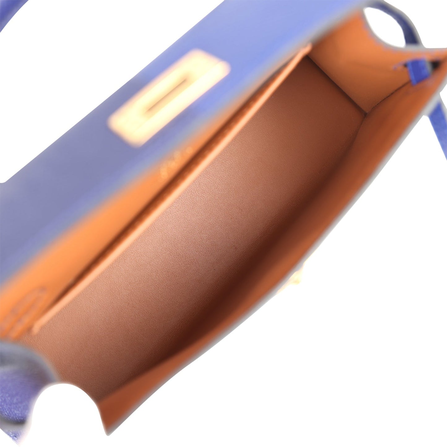 Casaque Kelly Sellier 20 Bleu Electric and Bleu Encre Epsom Gold Hardware