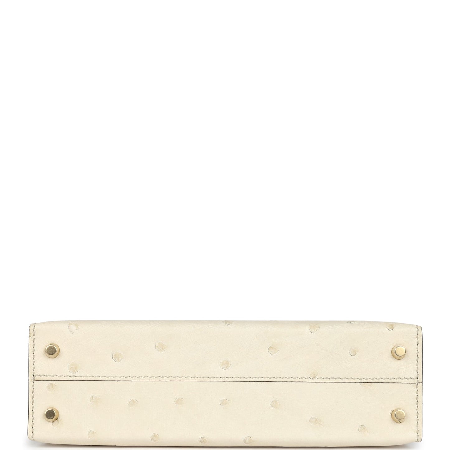 Special Order (HSS) Kelly Sellier 20 Beton and Gris Tourterelle Ostrich Permabrass Hardware