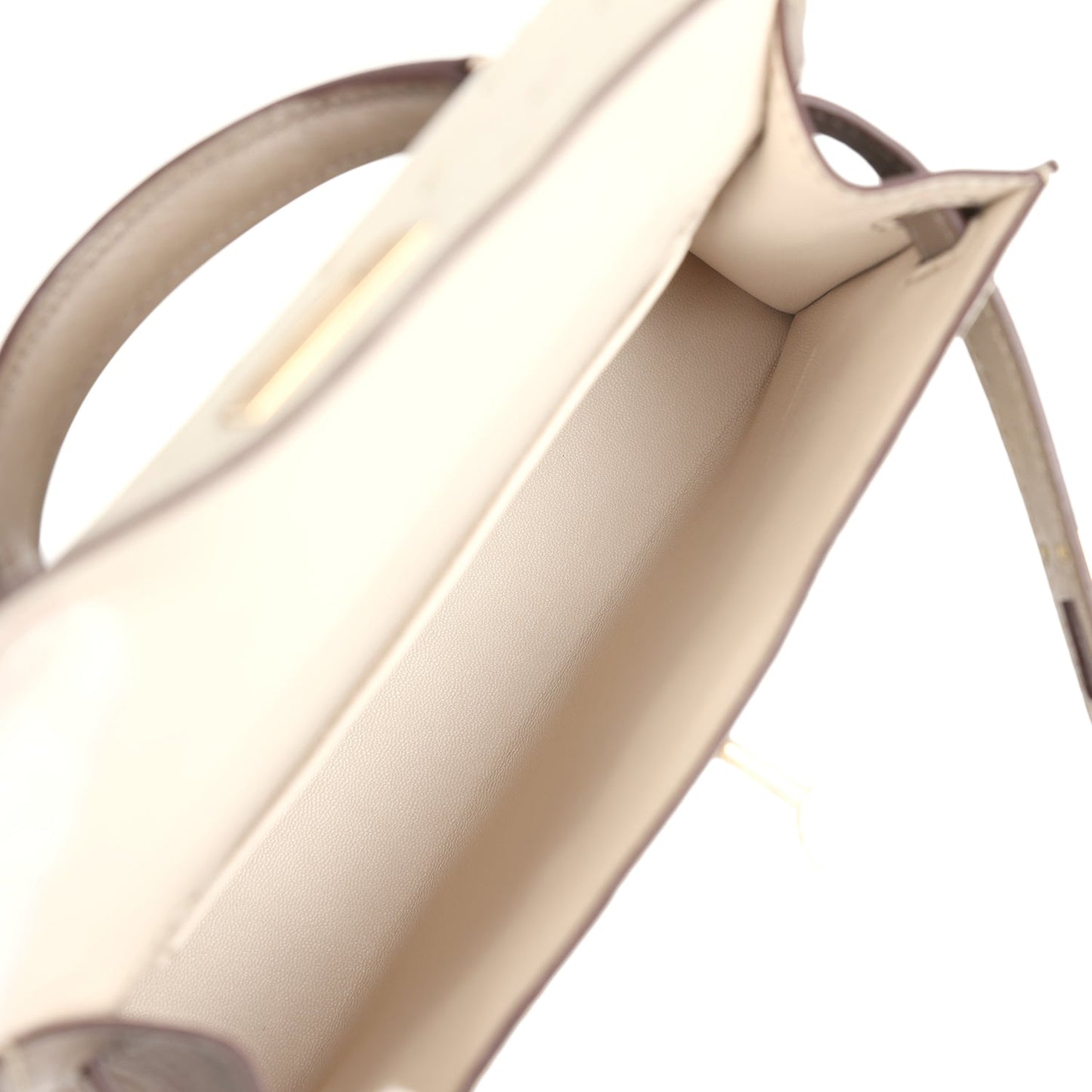 Special Order (HSS) Kelly Sellier 20 Beton and Gris Tourterelle Ostrich Permabrass Hardware