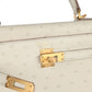 Special Order (HSS) Kelly Sellier 25 Beton Ostrich Verso Brushed Gold Hardware