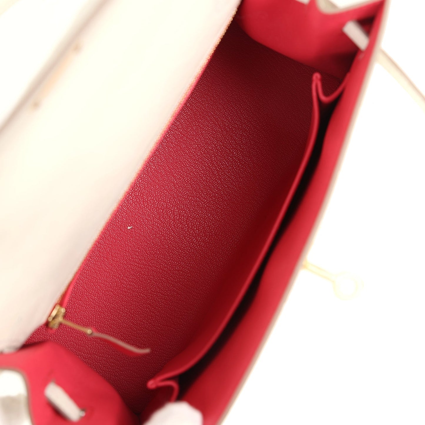 Special Order (HSS) Kelly Sellier 25 Beton Ostrich Verso Brushed Gold Hardware