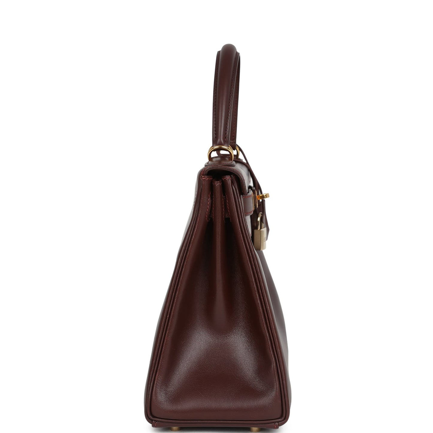 Vintage Kelly Retourne 28 Noisette Box Gold Hardware