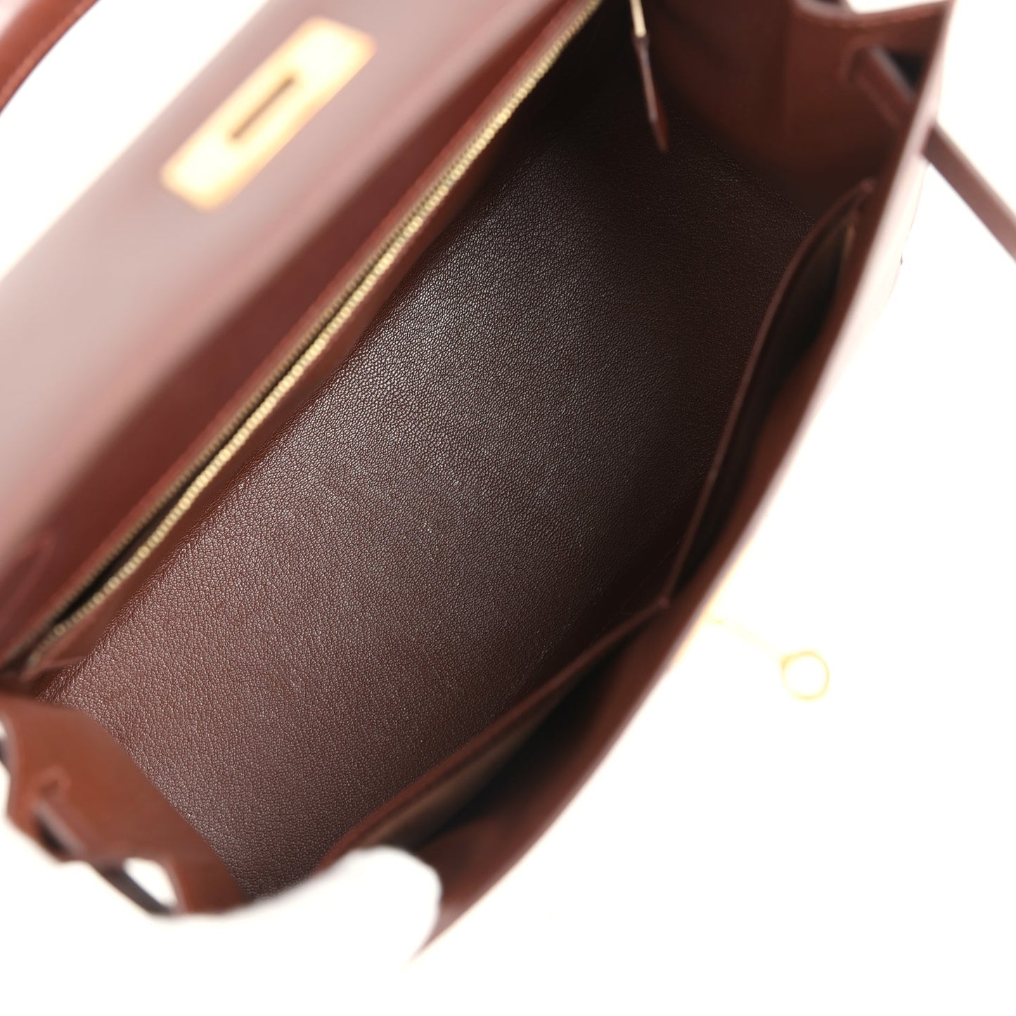 Vintage Kelly Sellier 28 Noisette Box Gold Hardware