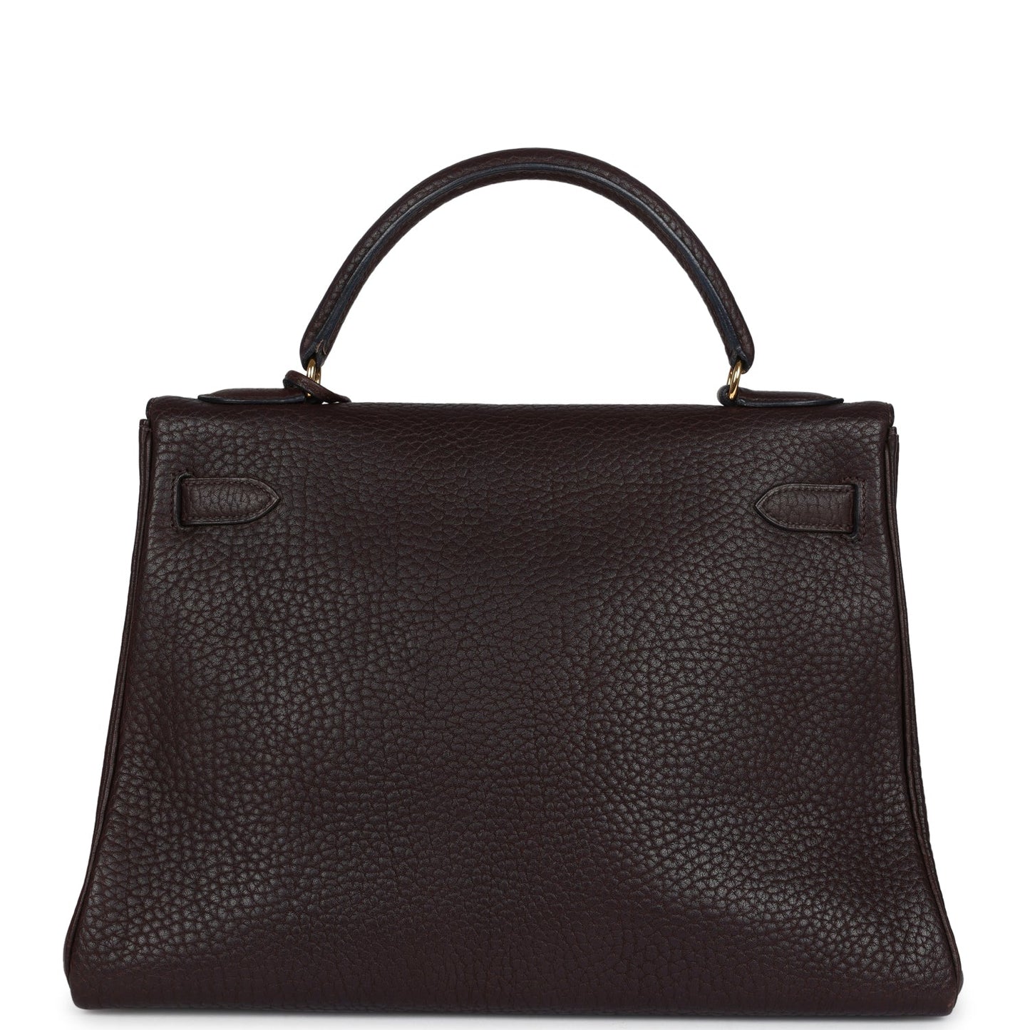 Vintage Kelly Retourne 32 Marron Fonce Fjord Gold Hardware