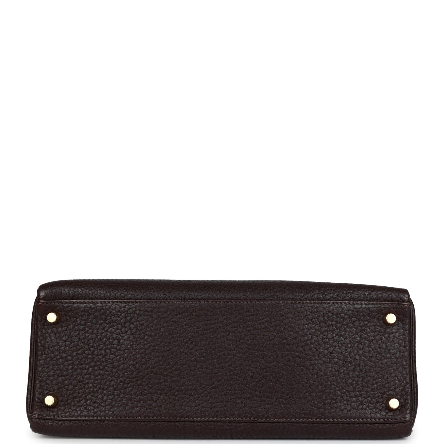 Vintage Kelly Retourne 32 Marron Fonce Fjord Gold Hardware