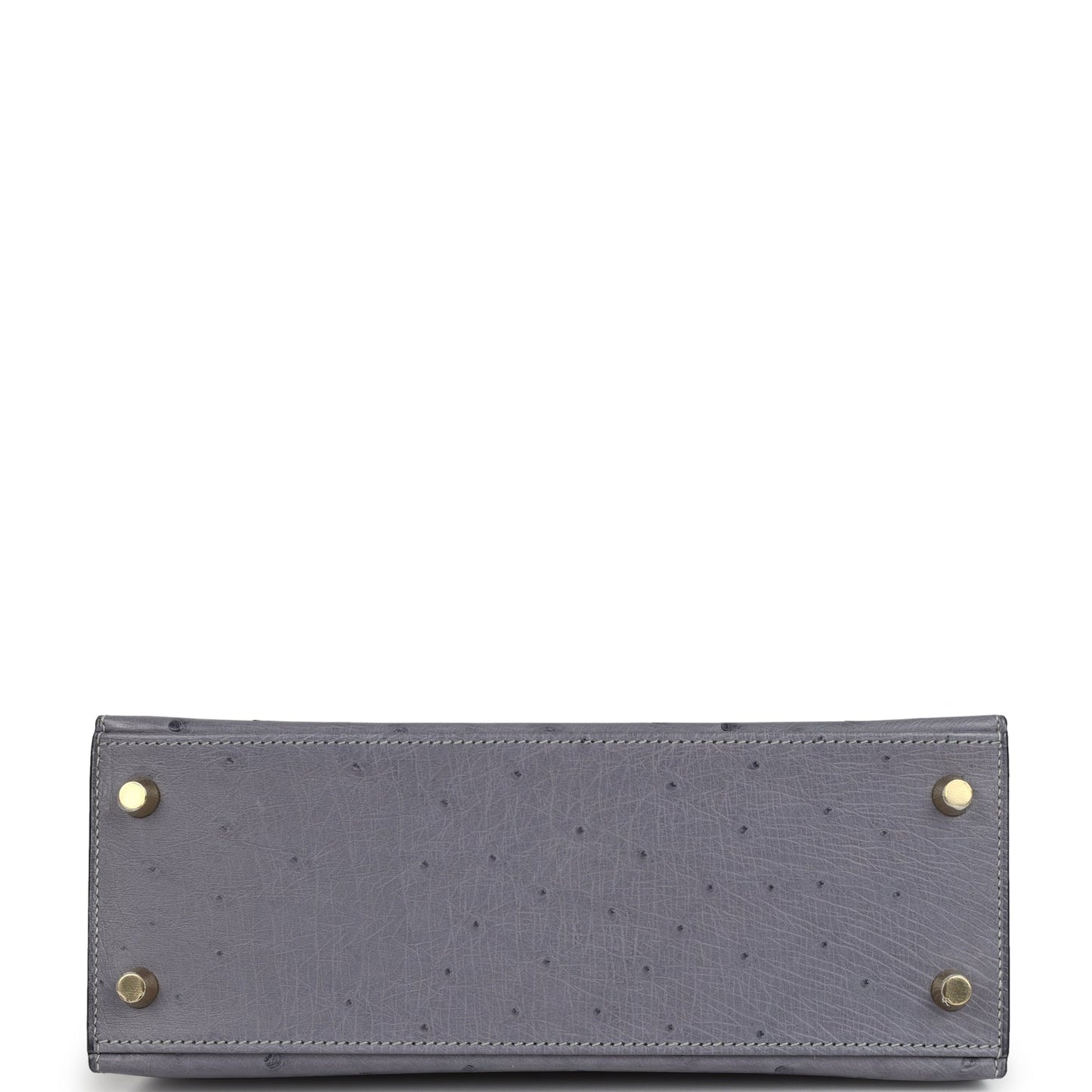 Special Order (HSS) Kelly Sellier 25 Gris Agate and Bleu Iris Ostrich Brushed Gold Hardware