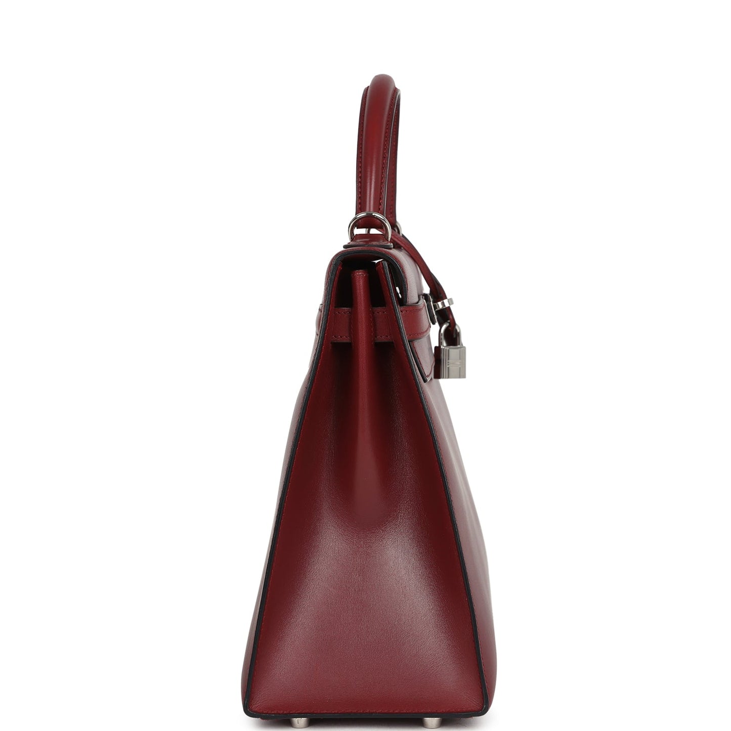 Vintage Kelly Sellier 32 Rouge H Box Palladium Hardware