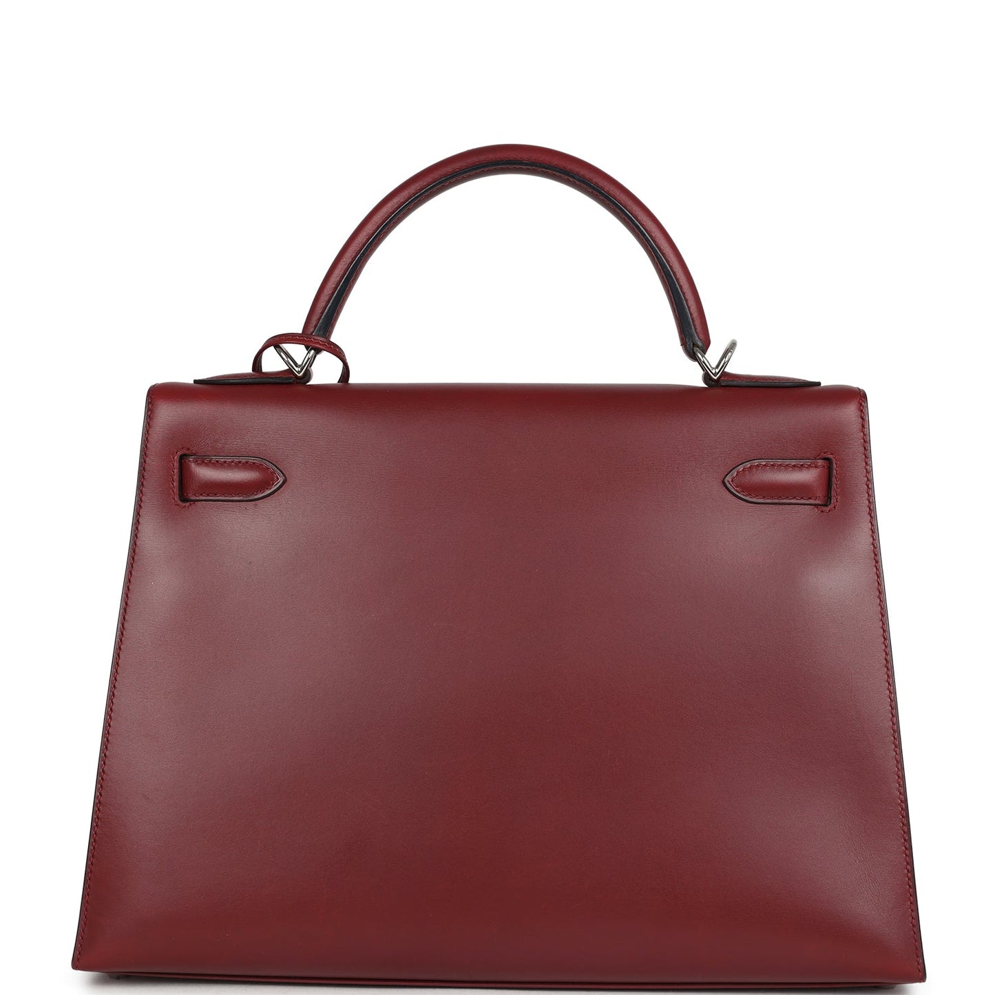 Vintage Kelly Sellier 32 Rouge H Box Palladium Hardware