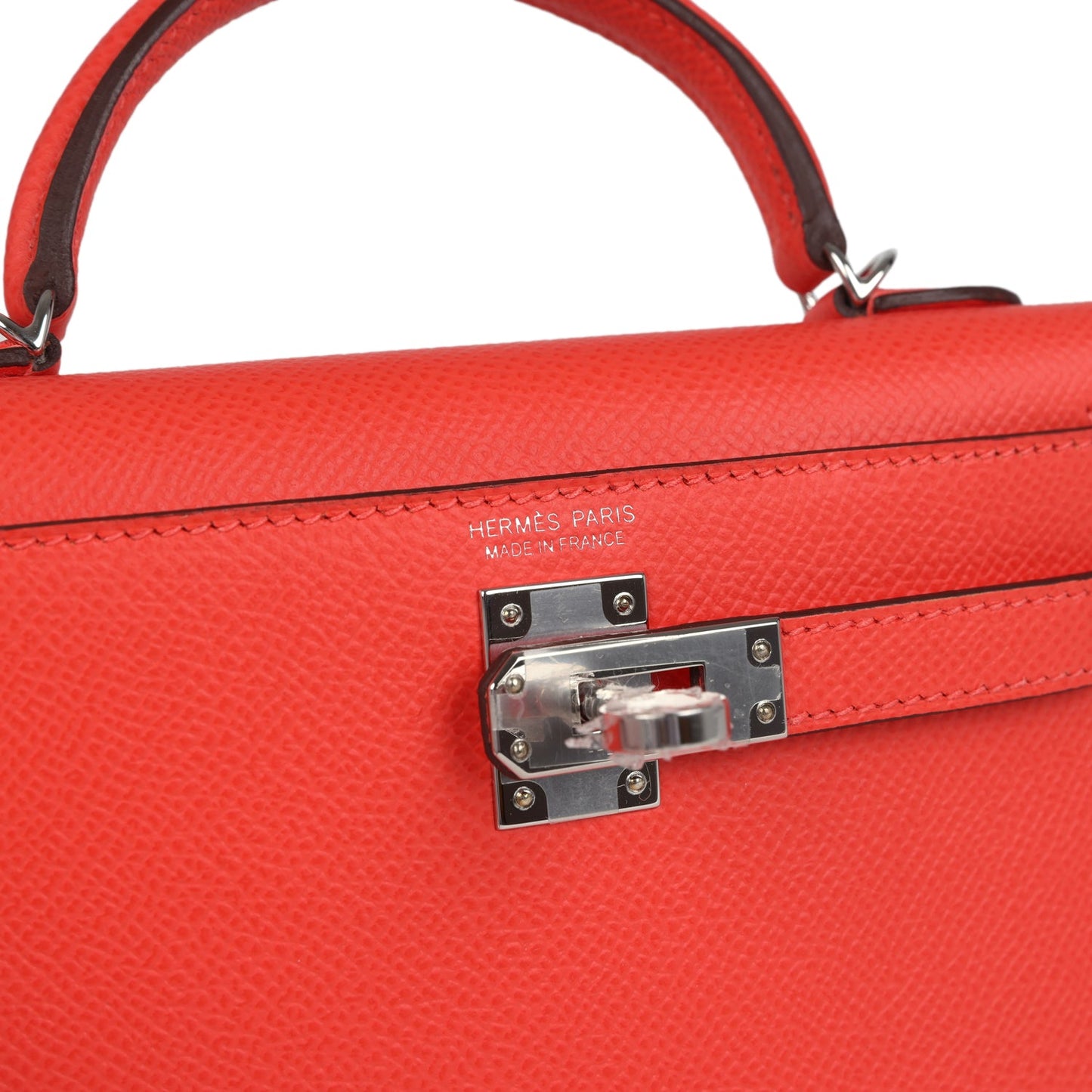 Kelly Sellier 20 Orange Field Epsom Palladium Hardware