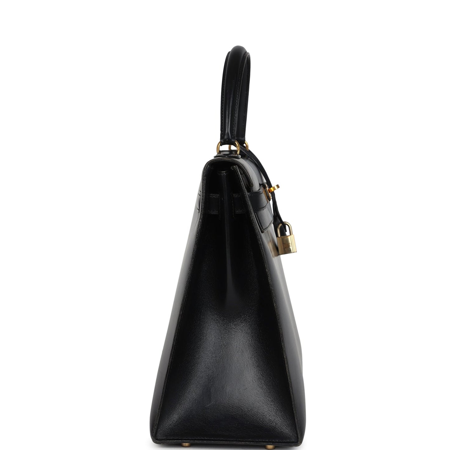 Vintage Kelly Sellier 35 Black Box Gold Hardware
