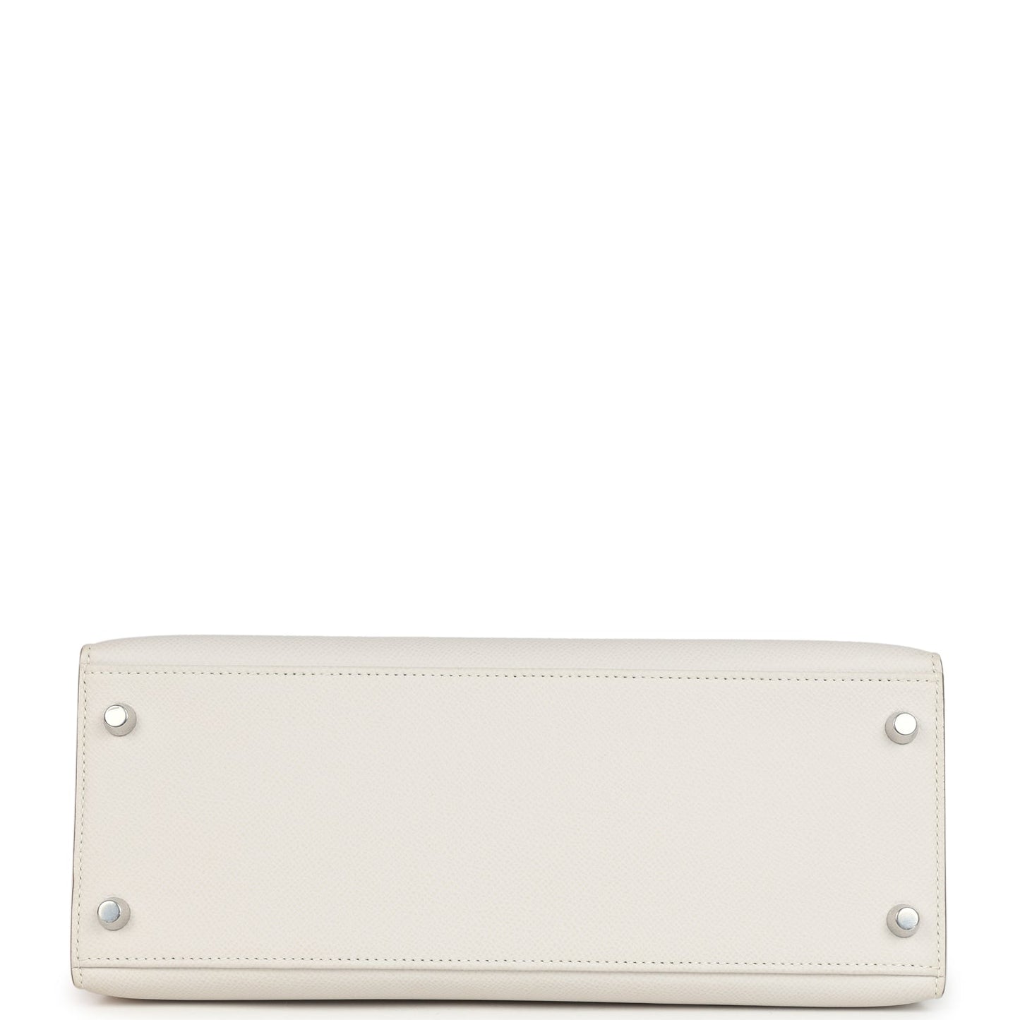 Kelly Sellier 28 Gris Pale Epsom Palladium Hardware