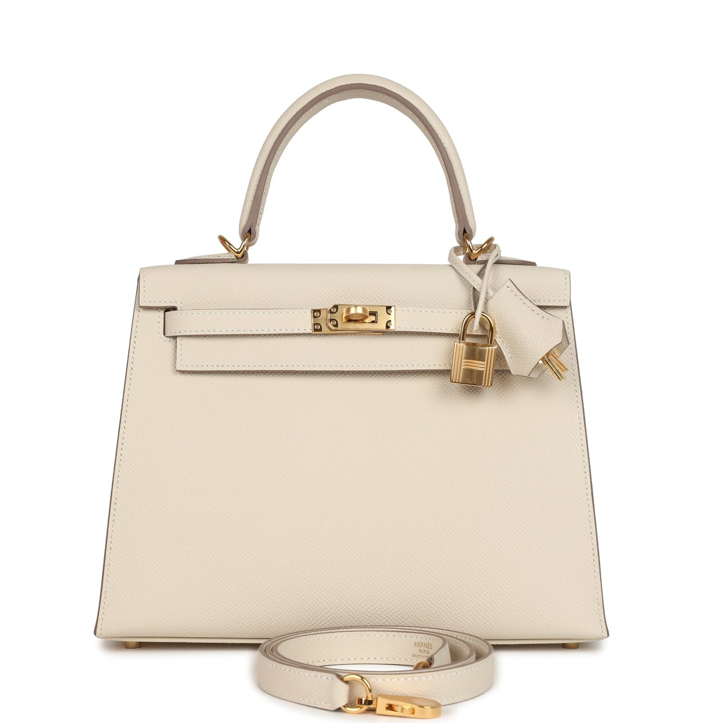 Kelly Sellier 25 Craie Epsom Gold Hardware