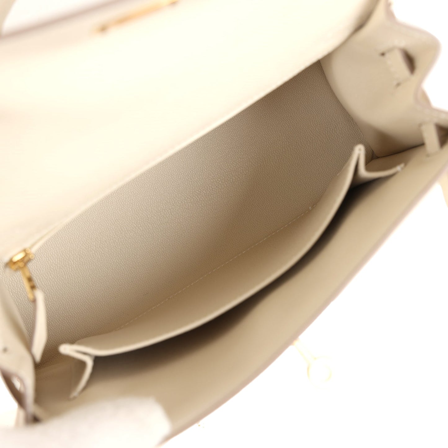 Kelly Sellier 25 Craie Epsom Gold Hardware