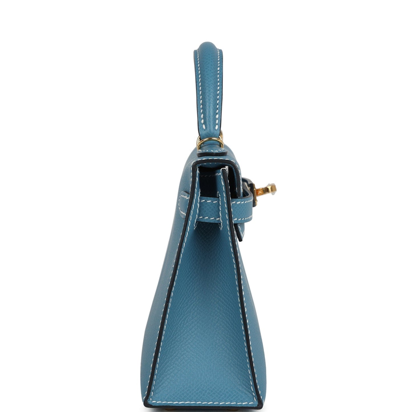 Kelly Sellier 20 Blue Jean Epsom Gold Hardware