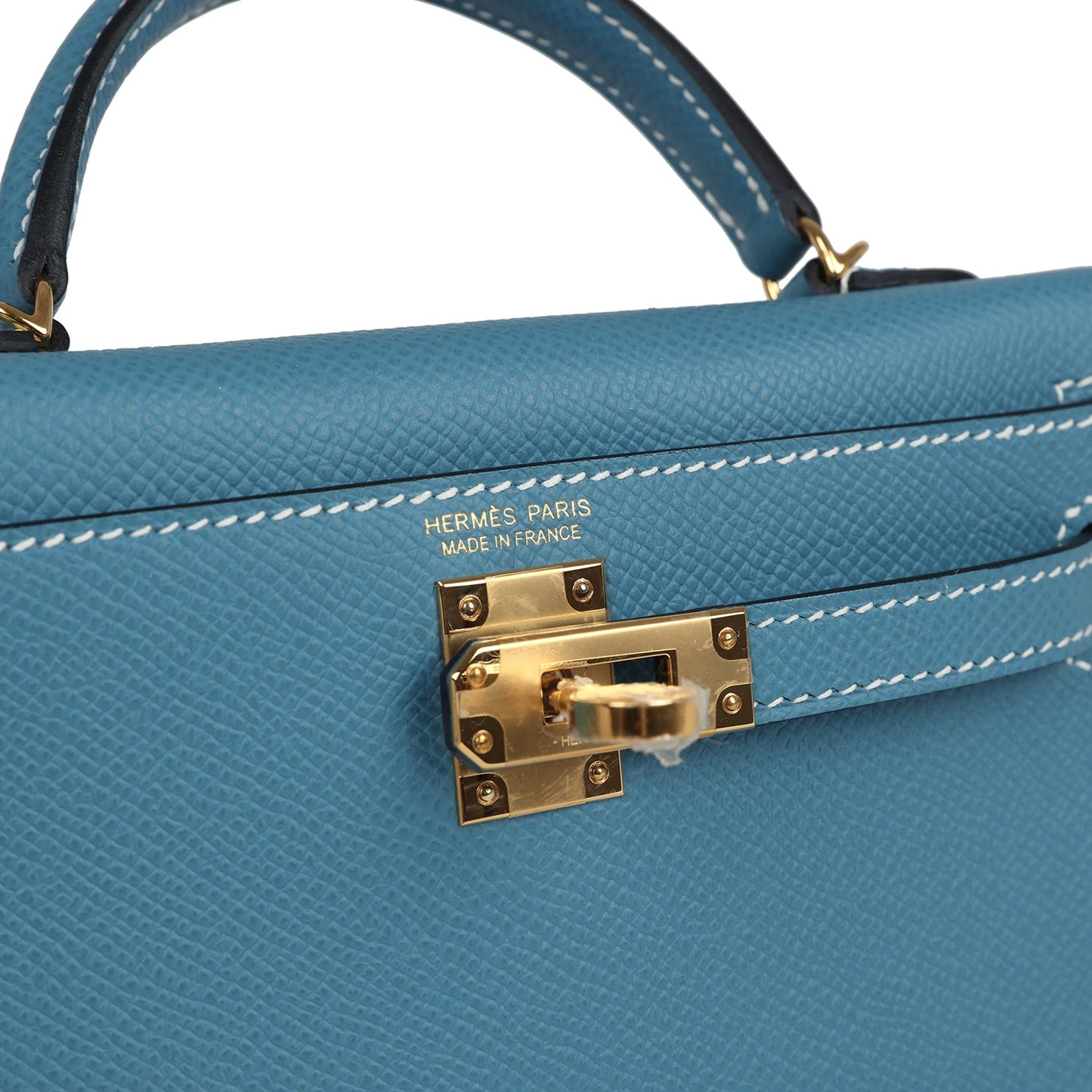 Kelly Sellier 20 Blue Jean Epsom Gold Hardware