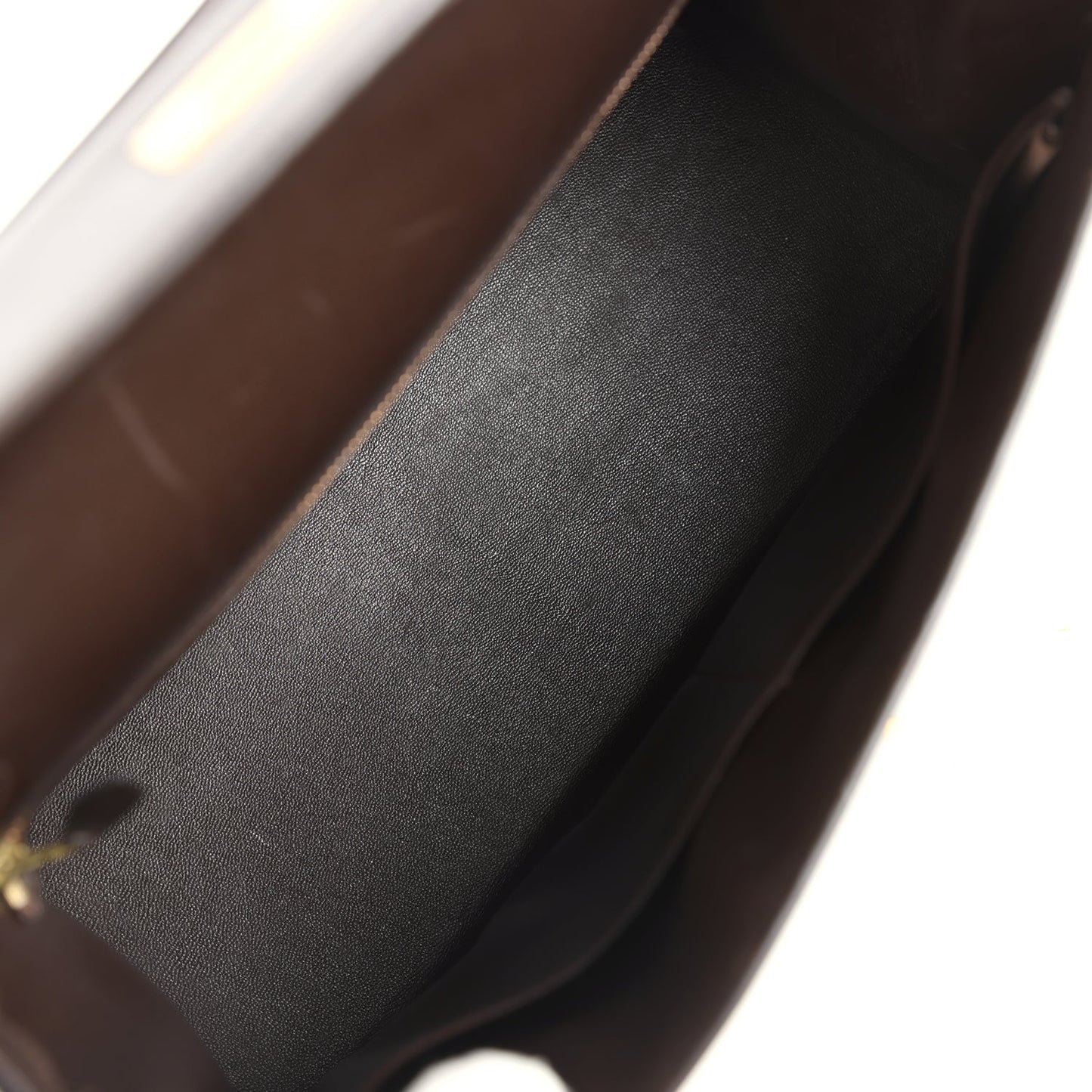 Vintage Kelly Sellier 35 Marron Fonce Box Gold Hardware