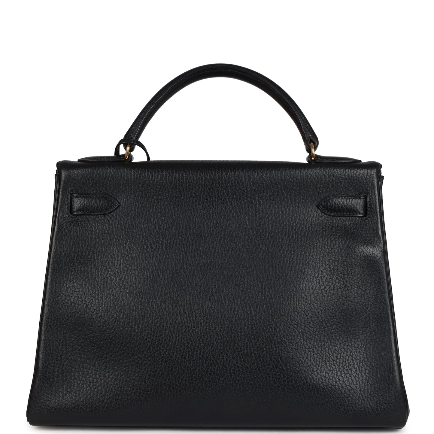 Vintage Kelly Retourne 32 Black Ardennes Gold Hardware