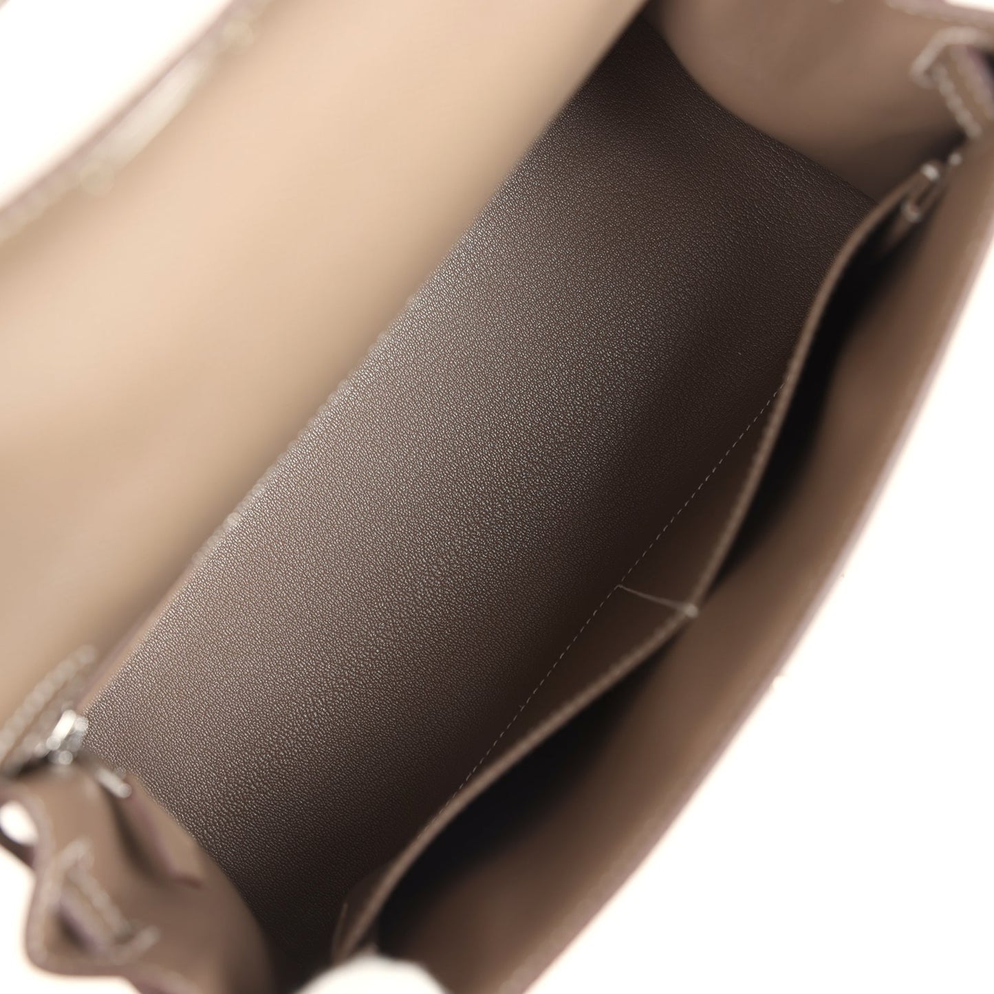 Kelly Sellier 28 Etoupe Epsom Palladium Hardware