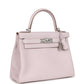 Kelly Retourne 28 Mauve Pale Clemence Palladium Hardware