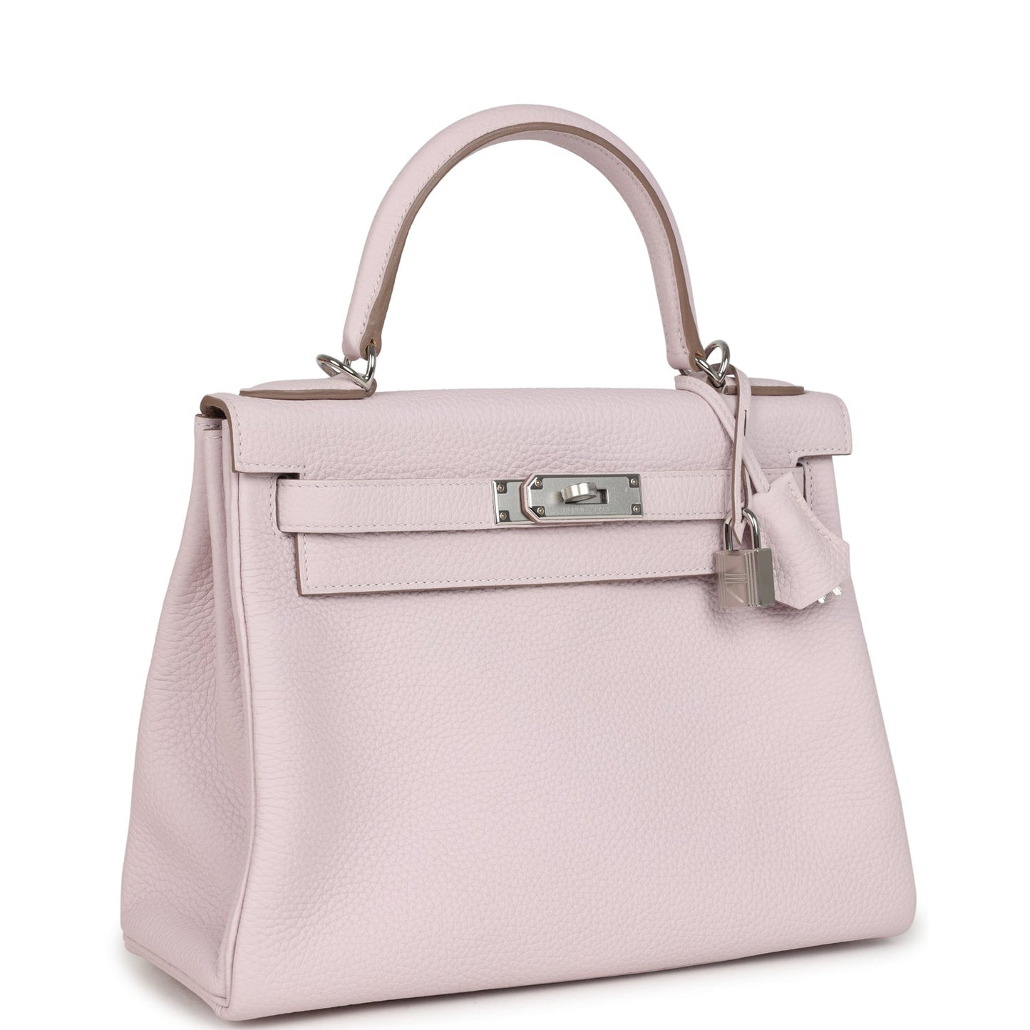 Kelly Retourne 28 Mauve Pale Clemence Palladium Hardware