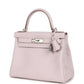 Kelly Retourne 28 Mauve Pale Clemence Palladium Hardware