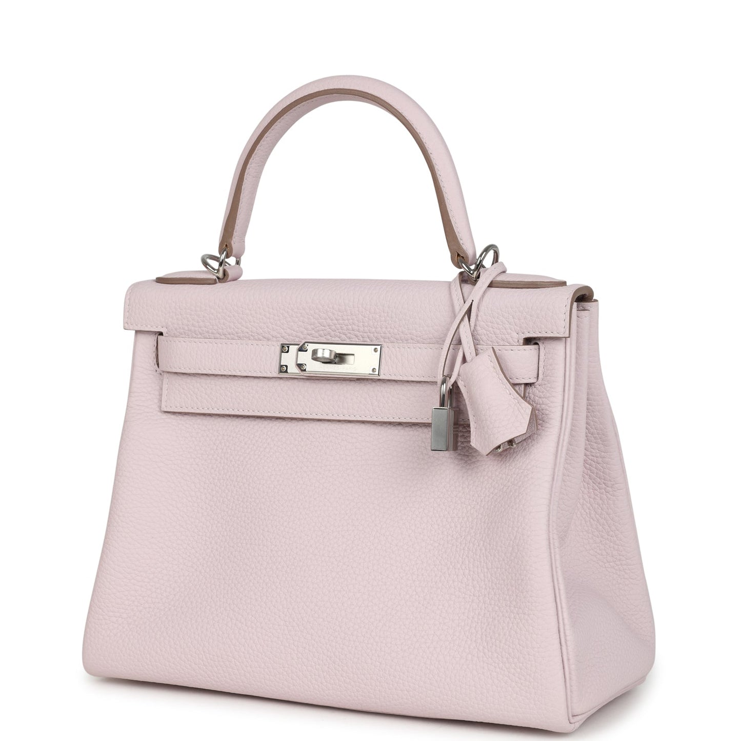 Kelly Retourne 28 Mauve Pale Clemence Palladium Hardware