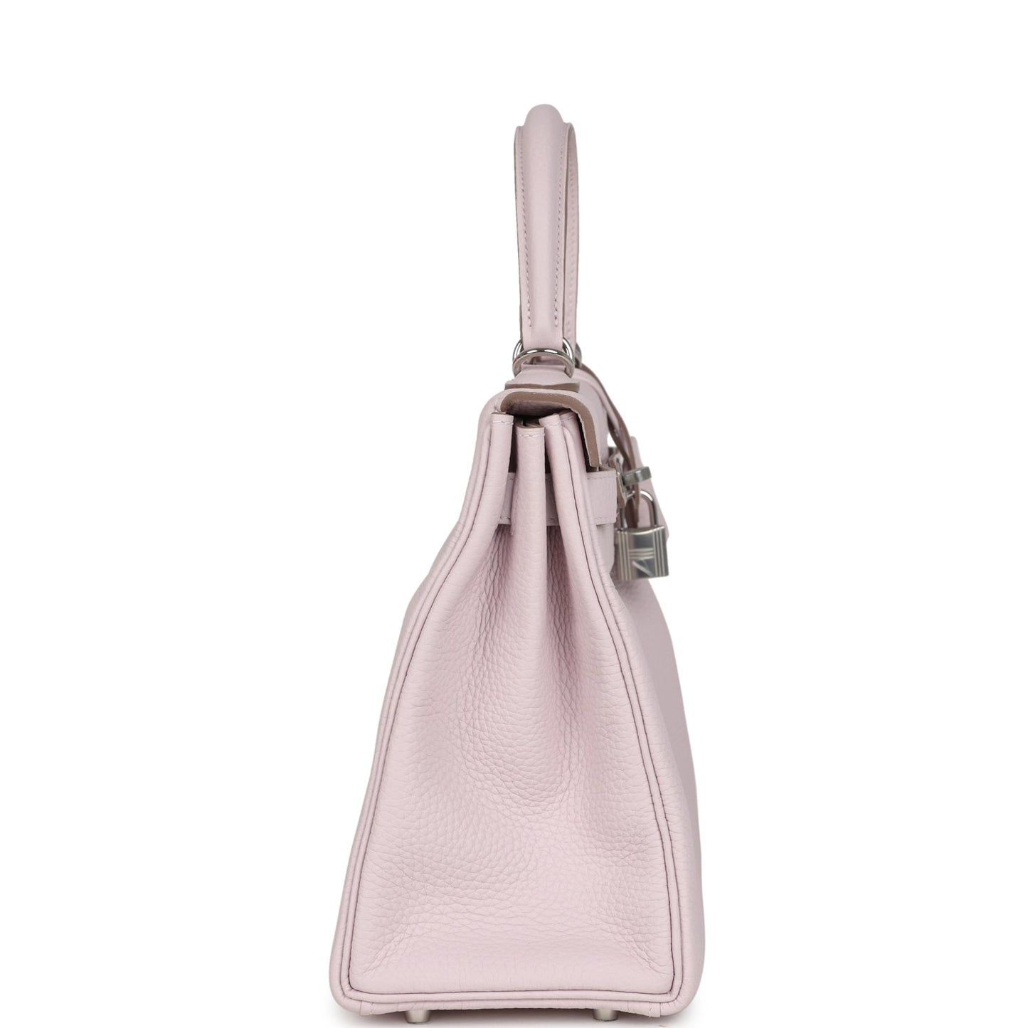 Kelly Retourne 28 Mauve Pale Clemence Palladium Hardware