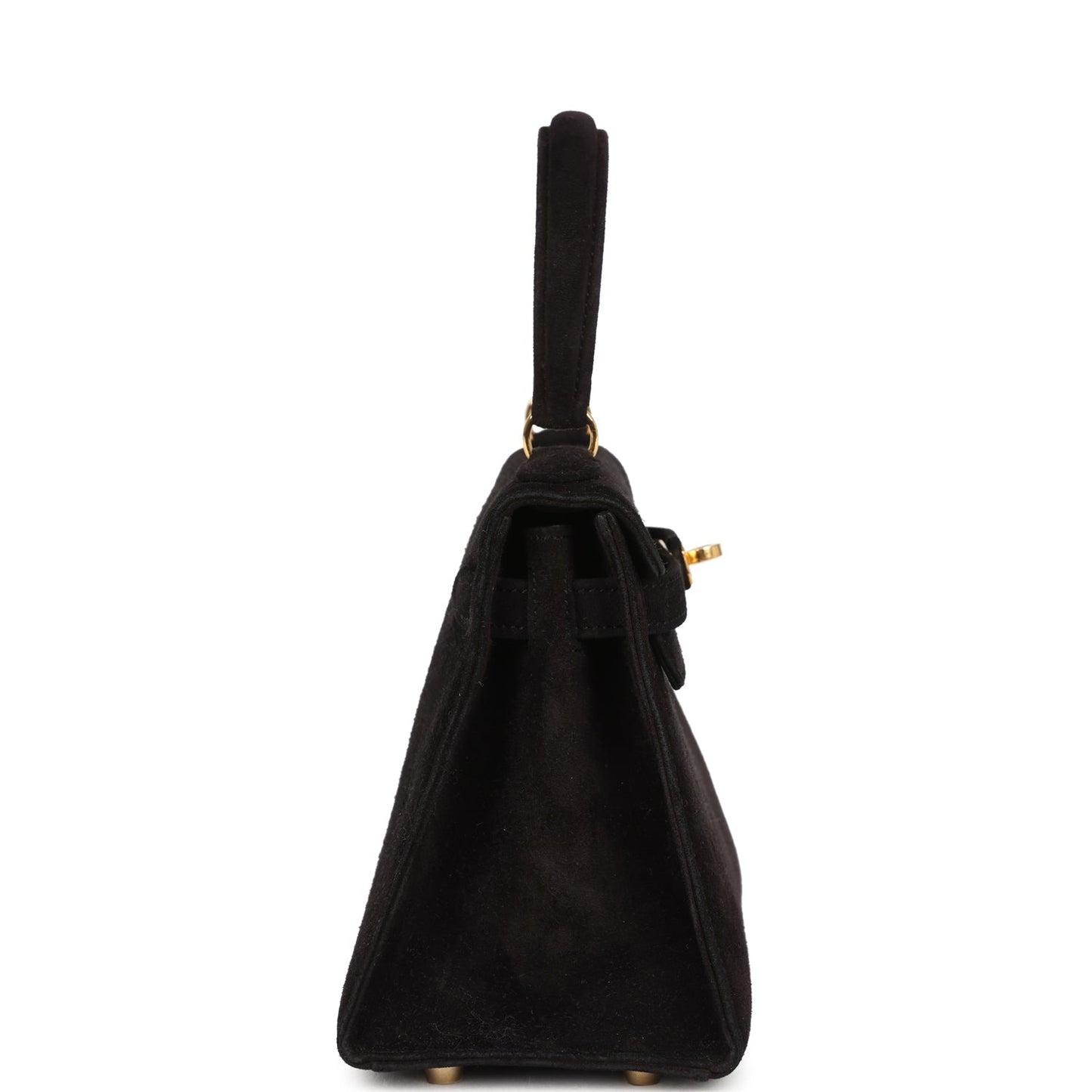 Vintage Kelly Sellier 20 Black Doblis Gold Hardware