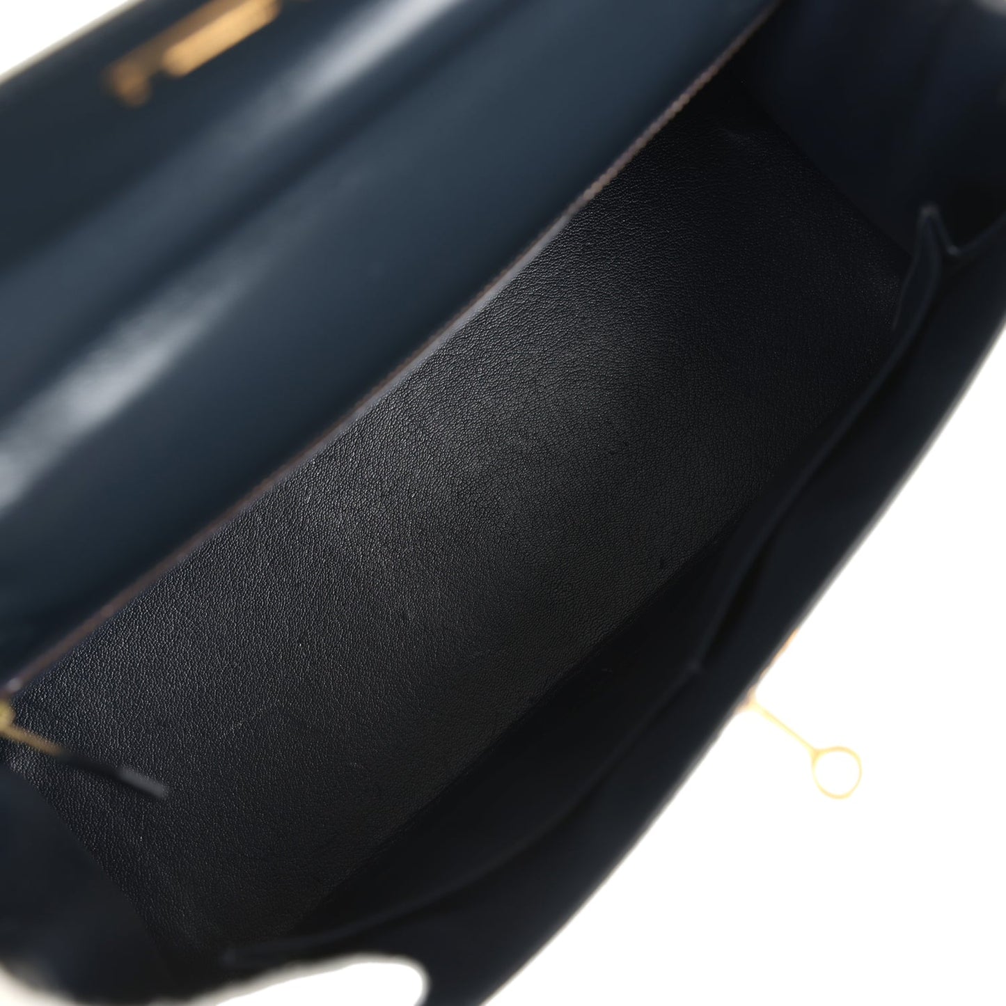 Vintage Kelly Sellier 32 Bleu Indigo Box Gold Hardware