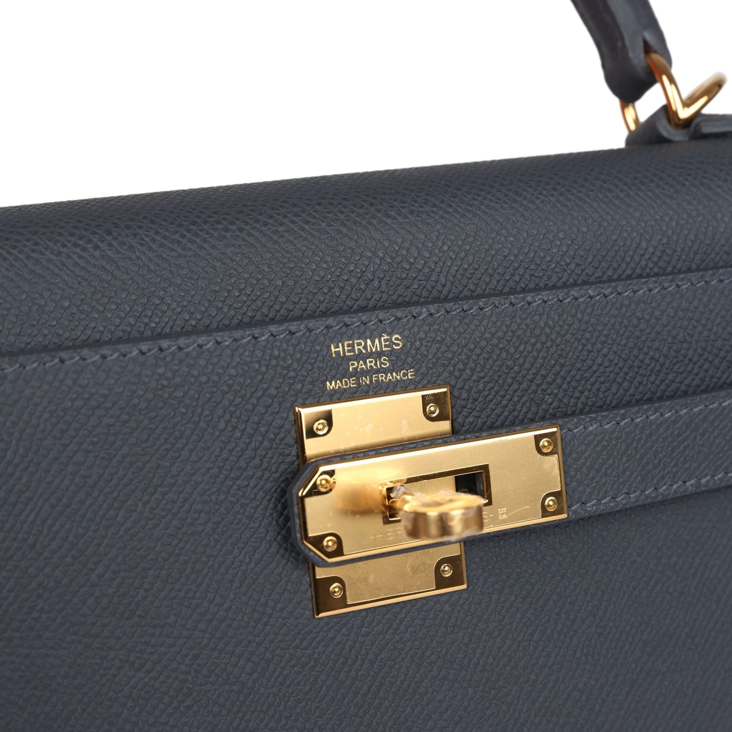 Kelly Sellier 28 Ardoise Epsom Gold Hardware