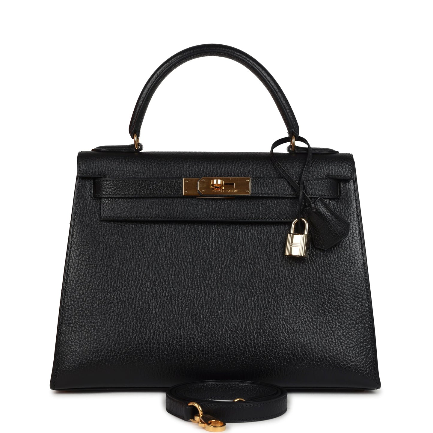 Vintage Kelly Sellier 28 Black Ardennes Gold Hardware