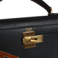 Vintage Kelly Sellier 28 Black Ardennes Gold Hardware