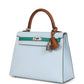 Kelly Sellier 25 Tri-Color Bleu Brume, Gold and Vert Jade Epsom Epsom Palladium Hardware