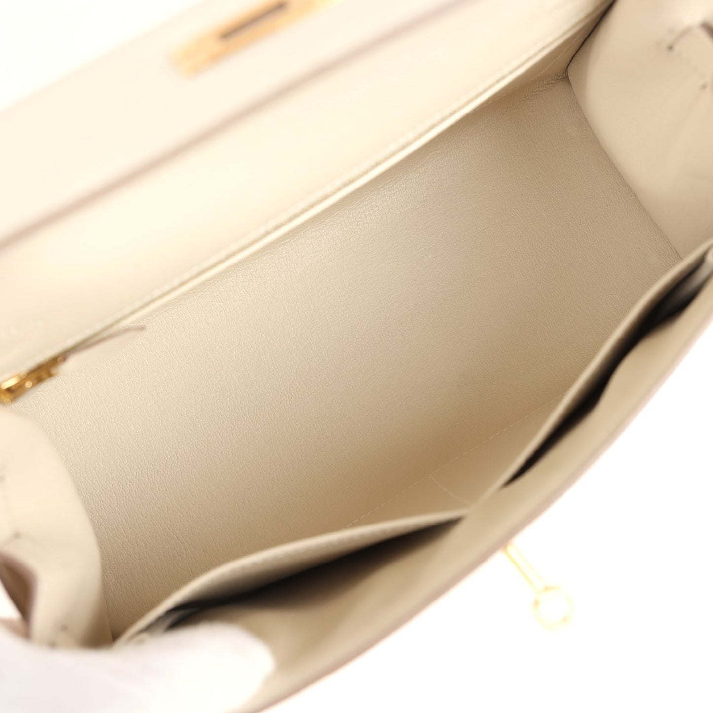 Kelly Sellier 28 Craie Epsom Gold Hardware