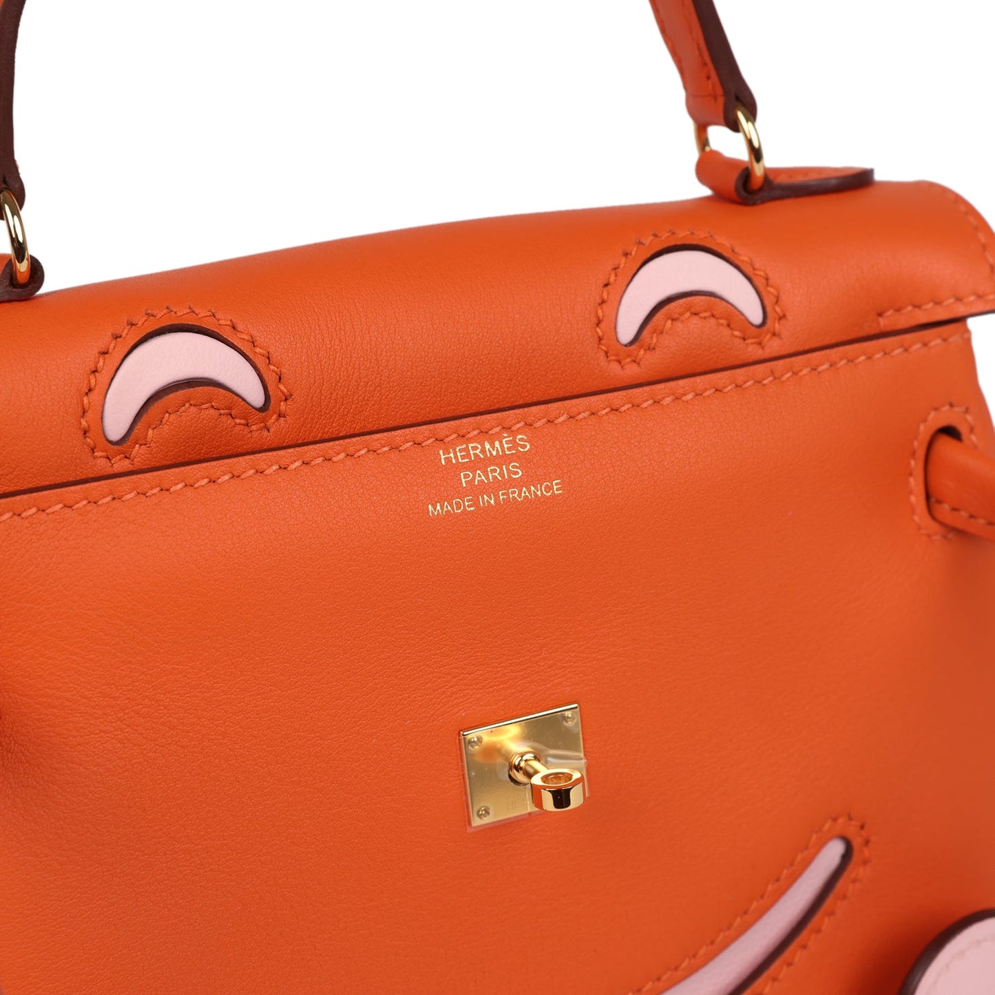 "Quelle Idolle" Kelly Doll Orange and Rose Sakura Swift Gold Hardware