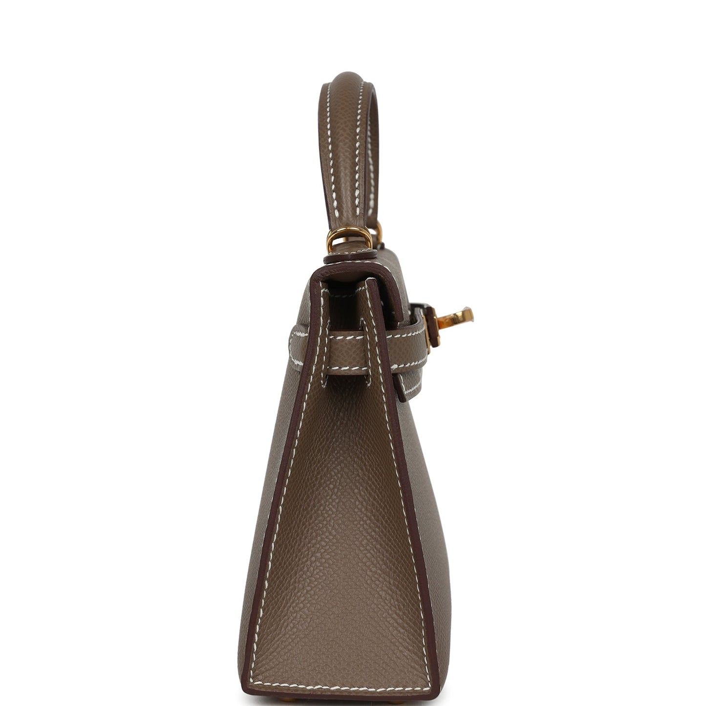 Kelly Sellier 20 Etoupe Epsom Gold Hardware