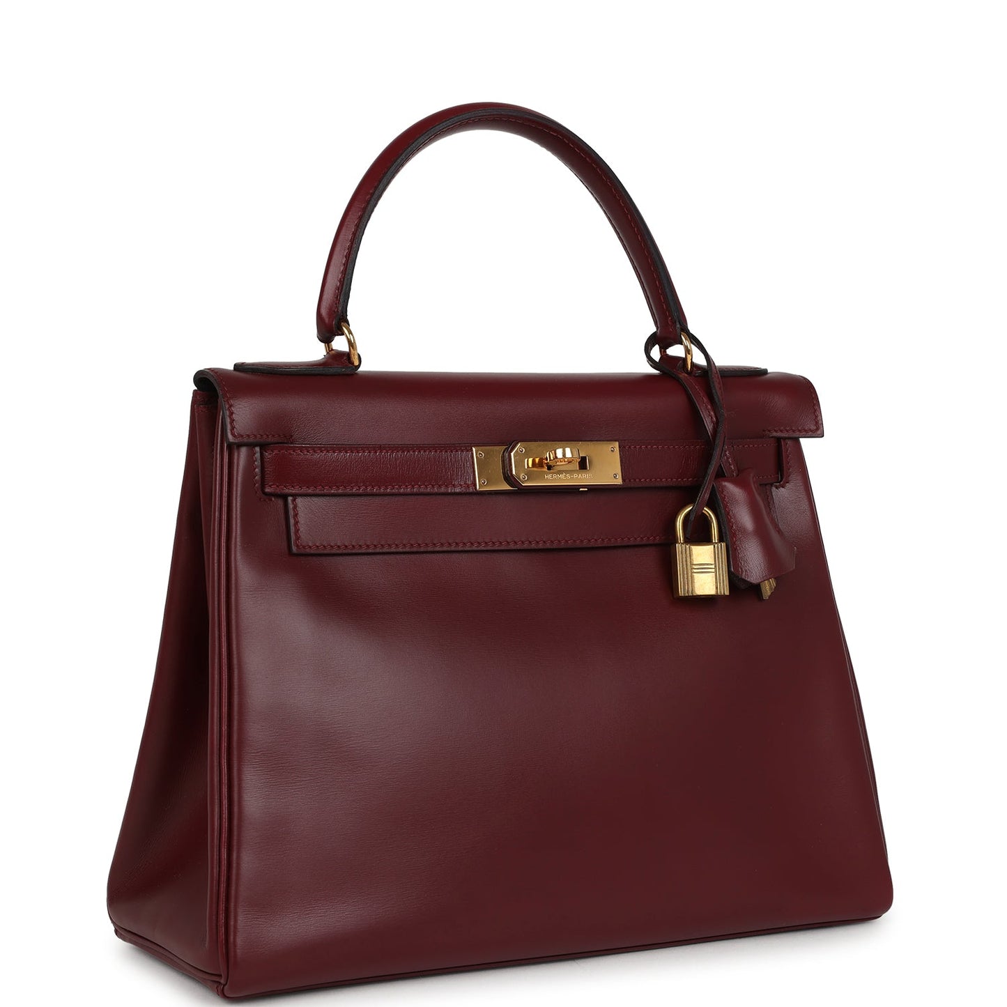 Vintage Kelly Retourne 28 Rouge H Box Gold Hardware