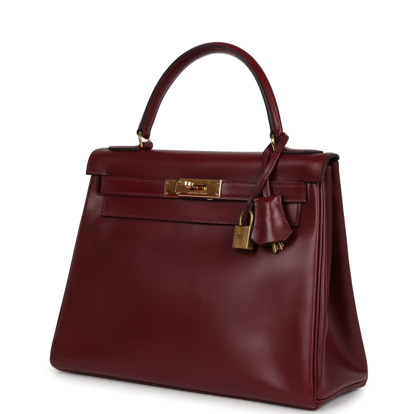 Vintage Kelly Retourne 28 Rouge H Box Gold Hardware