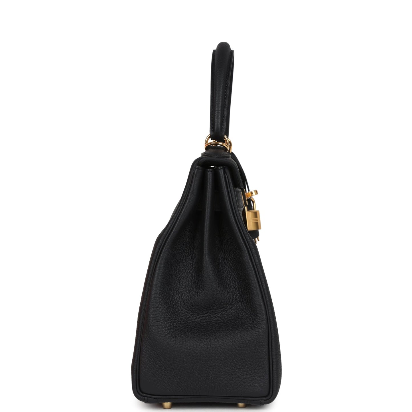 Kelly Retourne 28 Black Togo Gold Hardware