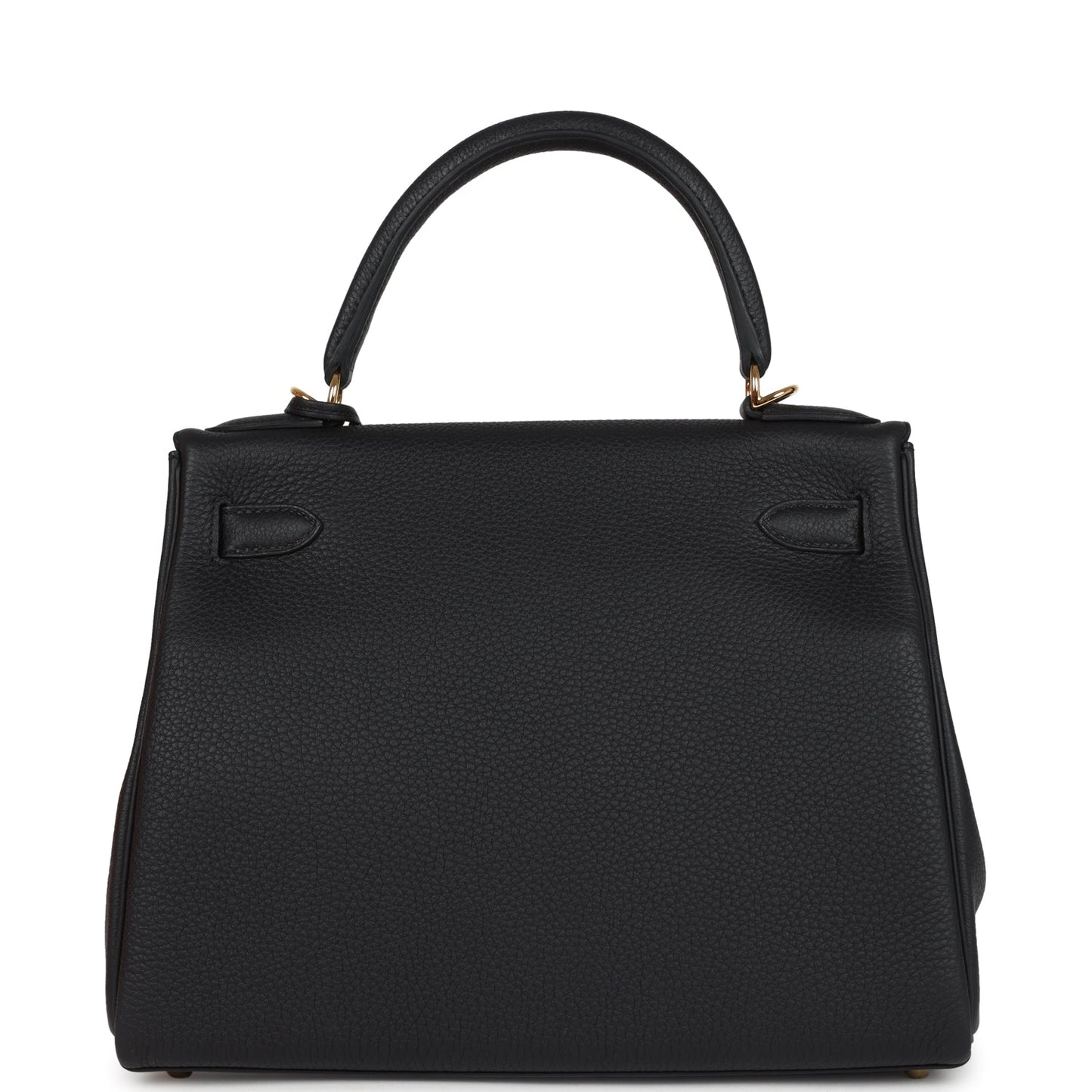 Kelly Retourne 28 Black Togo Gold Hardware