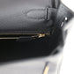 Kelly Retourne 28 Black Togo Gold Hardware