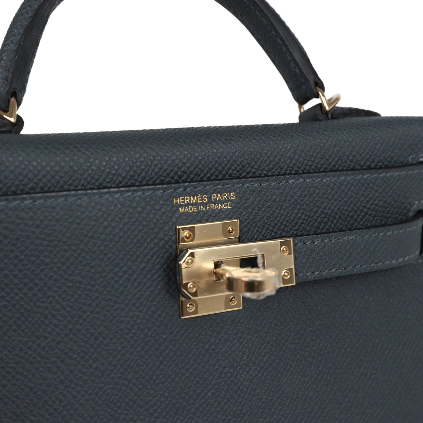 Kelly Sellier 20 Gris Misty Epsom Permabrass Hardware